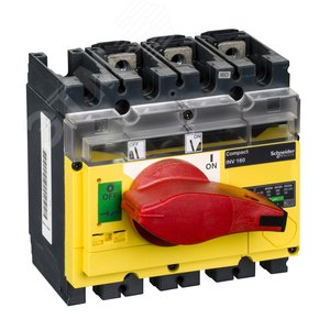 Выключатель-разъединитель INV160 3п красная рукоятка/желтая панель 31184 Schneider Electric - 3