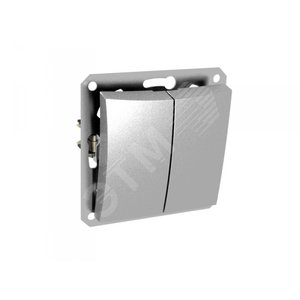 ДУЭТ Выключатель двухклавишный в рамку серебро WDE000351 Schneider Electric