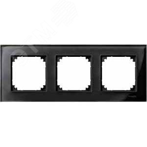Рамка 3 поста стеклянная черный оникс MTN404303 Schneider Electric - 5
