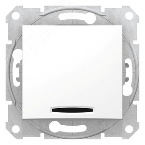 Выключатель одноклавишный, двухполюсный, с индикатором, 16А, в рамку, белый SDN0201221 Schneider Electric - 3