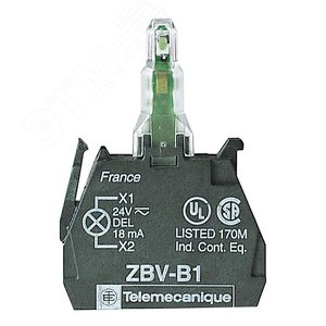 Блок сигнальный светодиодный зеленый 24В винт ZBVB3 Schneider Electric - 5