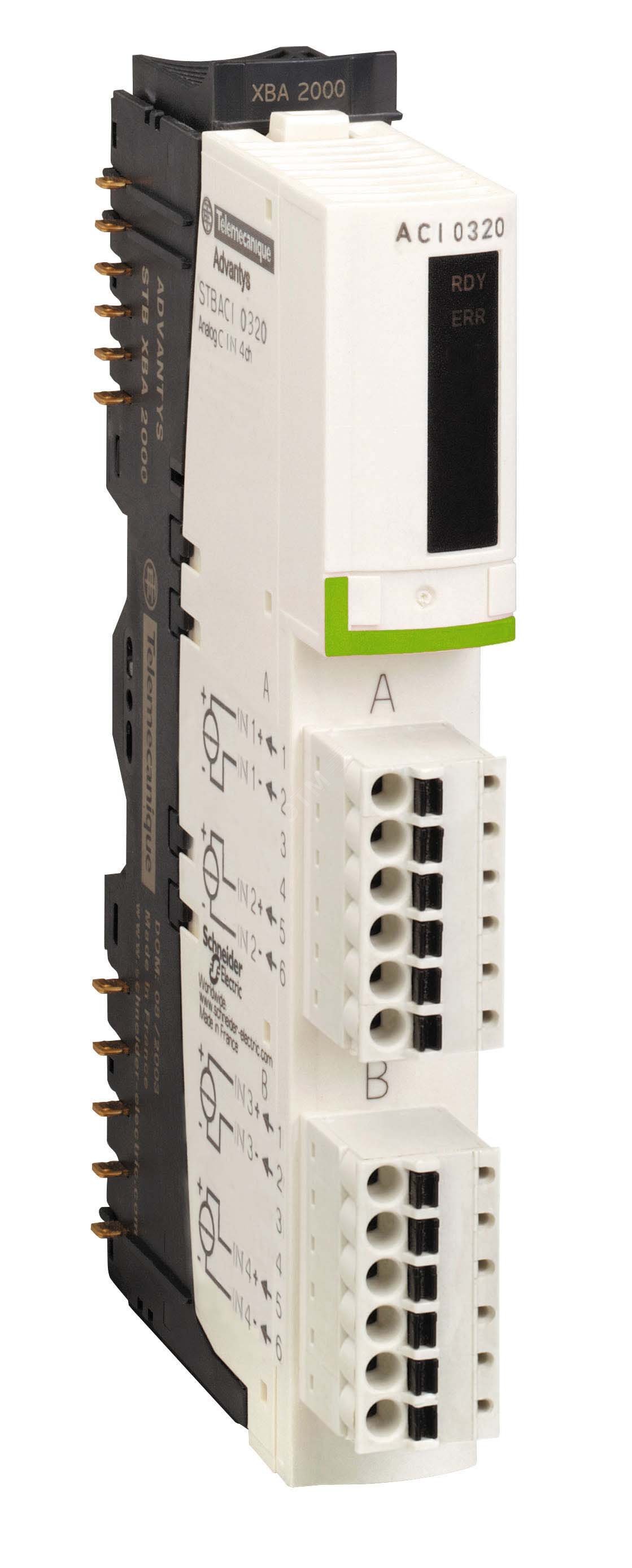 Модуль входа аналоговый 2 канала 0-20мA (комплект) STBACI1230K Schneider Electric - превью