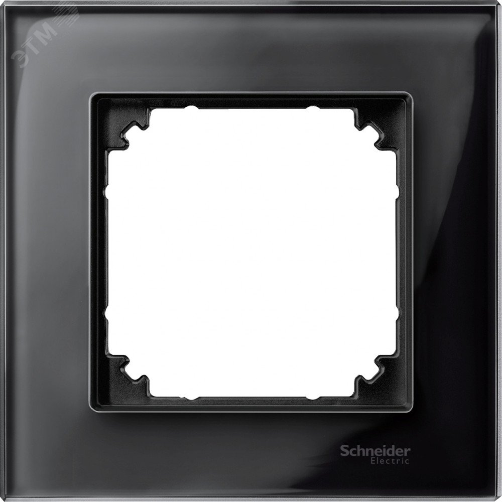 Рамка 1 пост стеклянная черный оникс MTN404103 Schneider Electric - превью 3