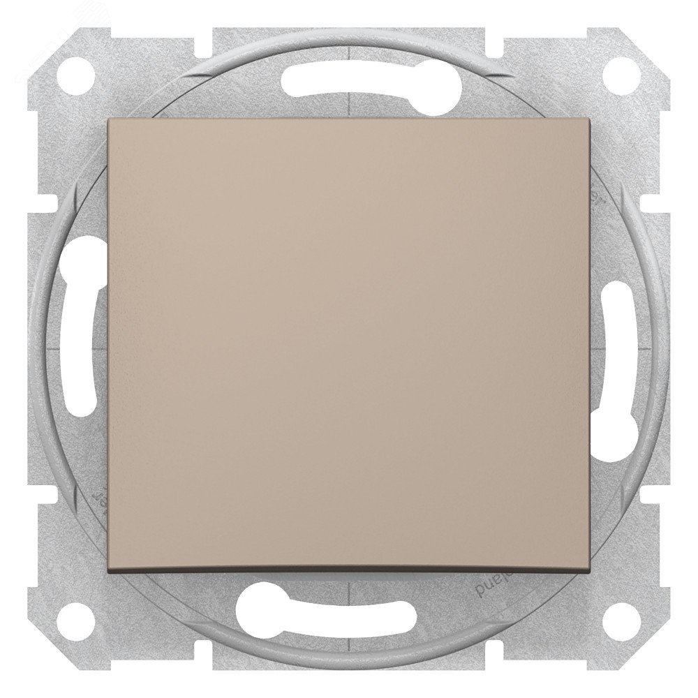 Sedna Переключатель одноклавишный в рамку титан сх.6 SDN0400168 Schneider Electric - превью 2