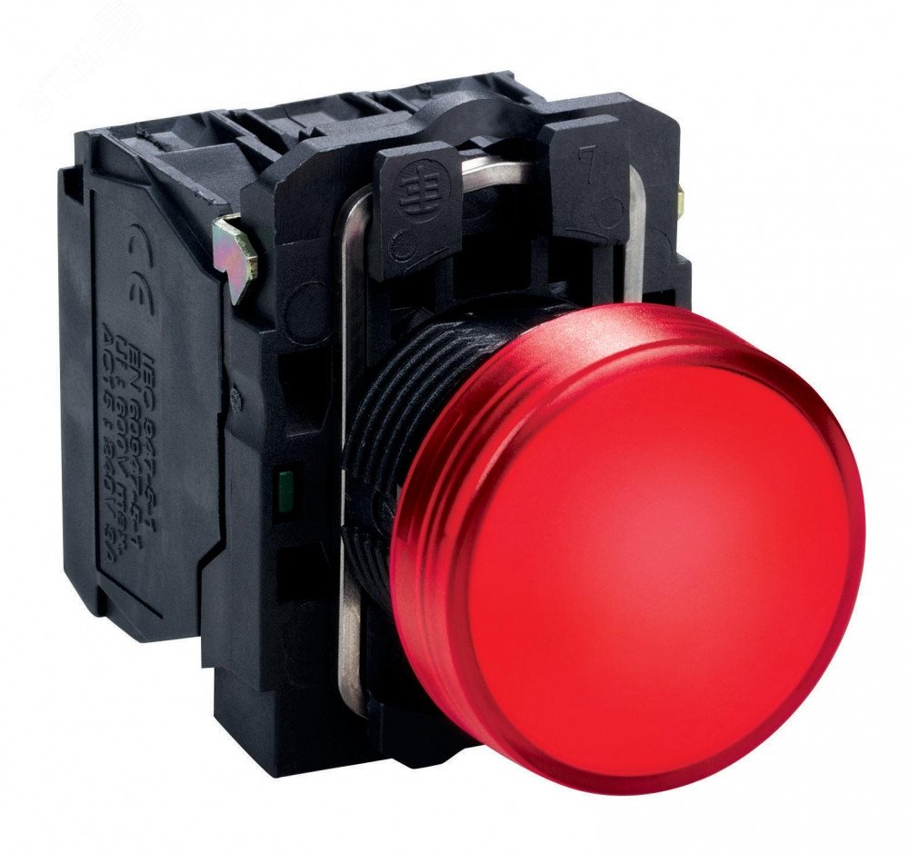 Лампа сигнальная 22мм 24в светодиодная красная XB5AVB4 Schneider Electric - превью 3