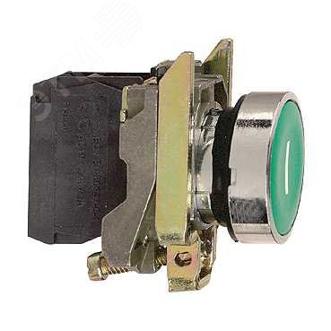 Кнопка зеленая без фиксации 22 мм 1но XB4BA31 Schneider Electric - превью 6