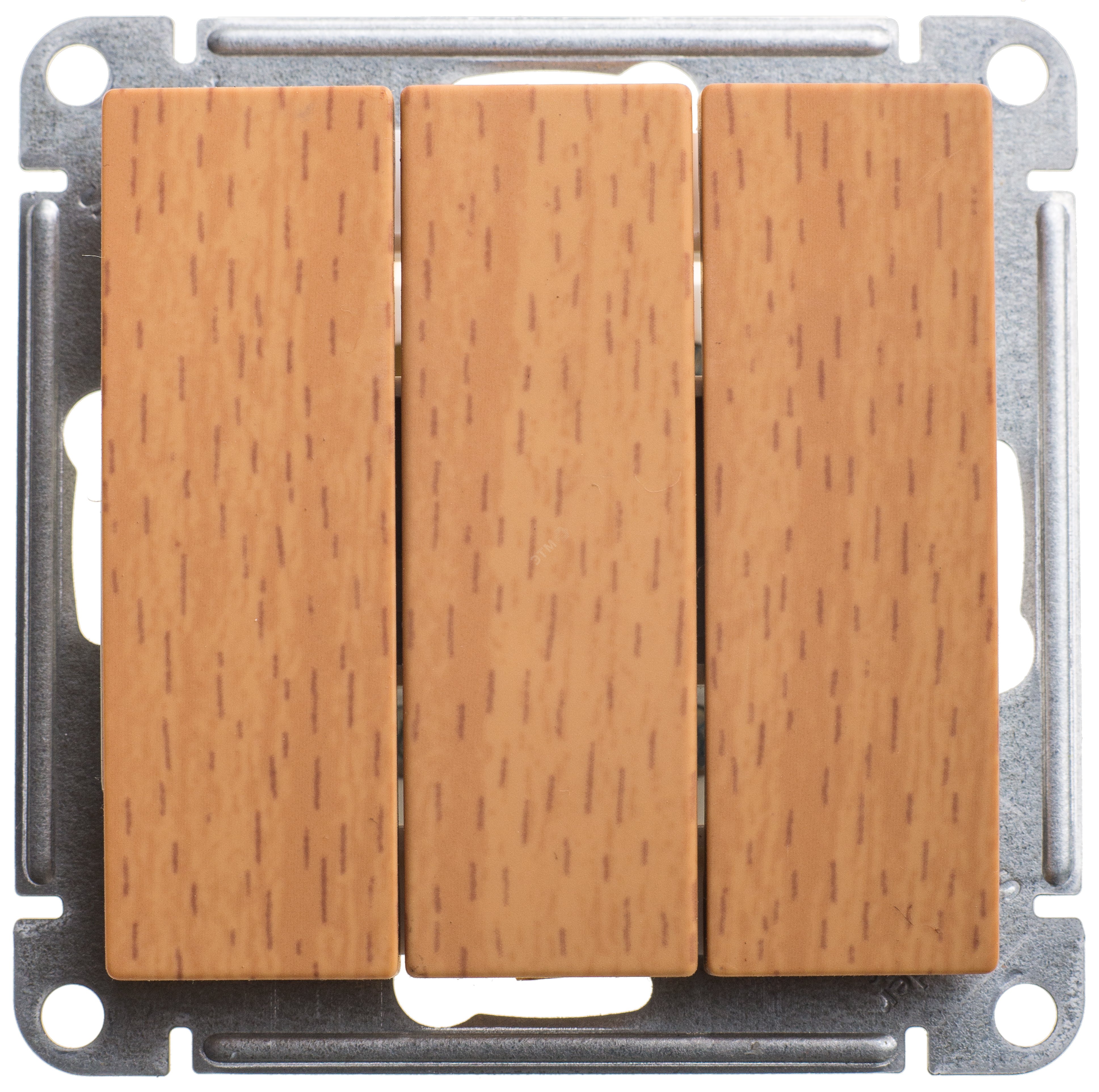 W59 Выключатель трехклавишный скрытый в рамку 16А бук VS0516-351-8-86 Schneider Electric