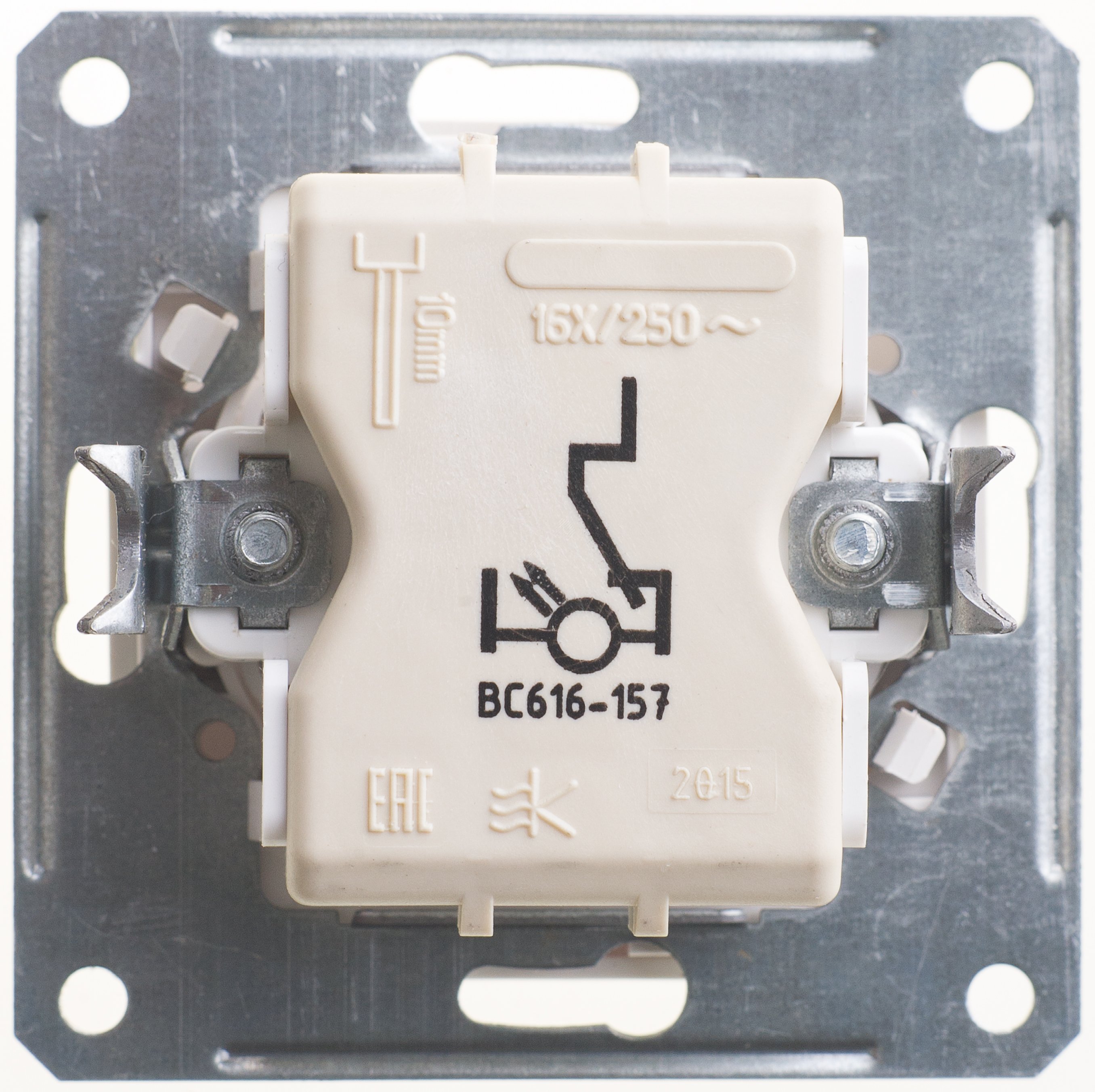 W59 Переключатель скрытый без рамки одноклавишный с индикацией белый VS616-157-1-86 Schneider Electric