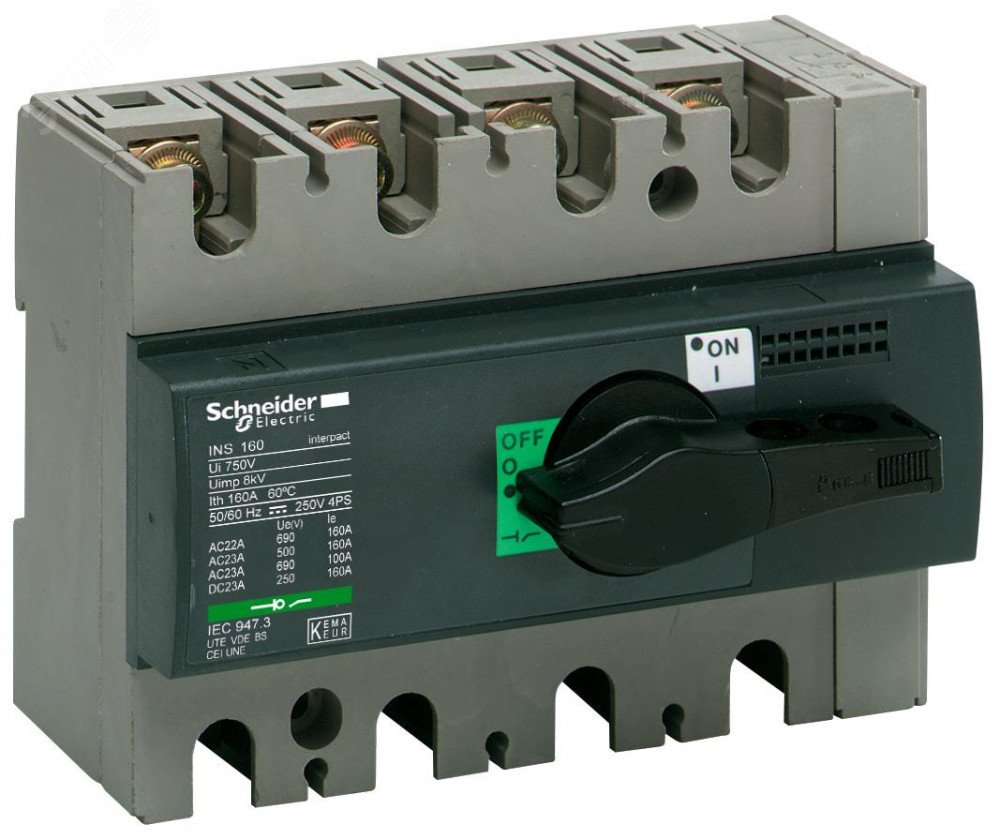 Выключатель-разъединитель INS160 4п 28913 Schneider Electric - превью 3