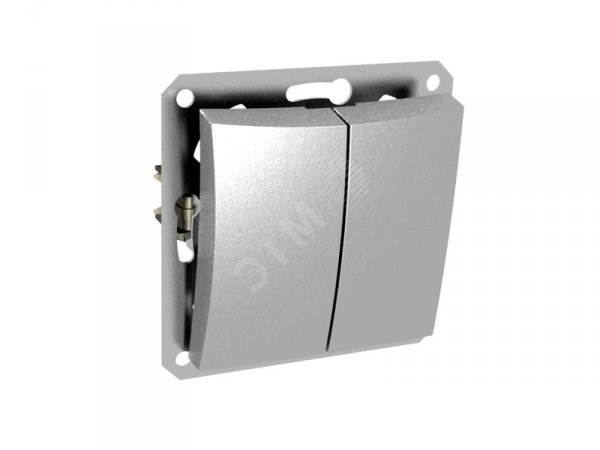 ДУЭТ Выключатель двухклавишный в рамку серебро WDE000351 Schneider Electric