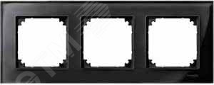 Рамка 3 поста стеклянная черный оникс MTN404303 Schneider Electric - превью 5