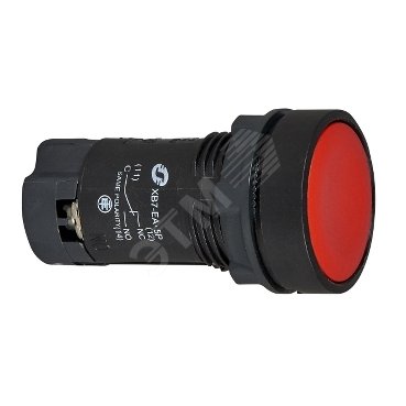 Кнопка без фиксации 1НЗ контакт красная артикул XB7EA42P Schneider ...