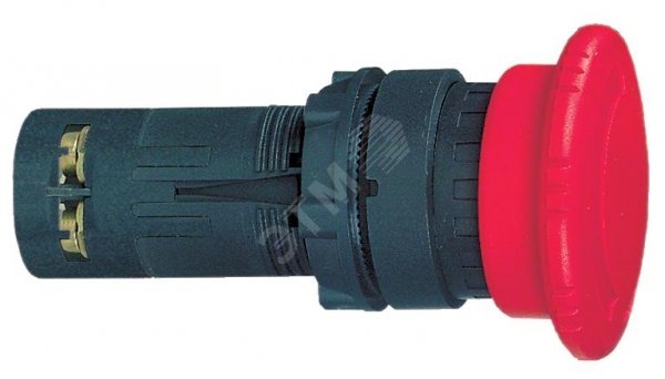 Кнопка грибовидная с фиксацией поворотная 1НО+1НЗ красная XB7ES545P Schneider Electric - превью