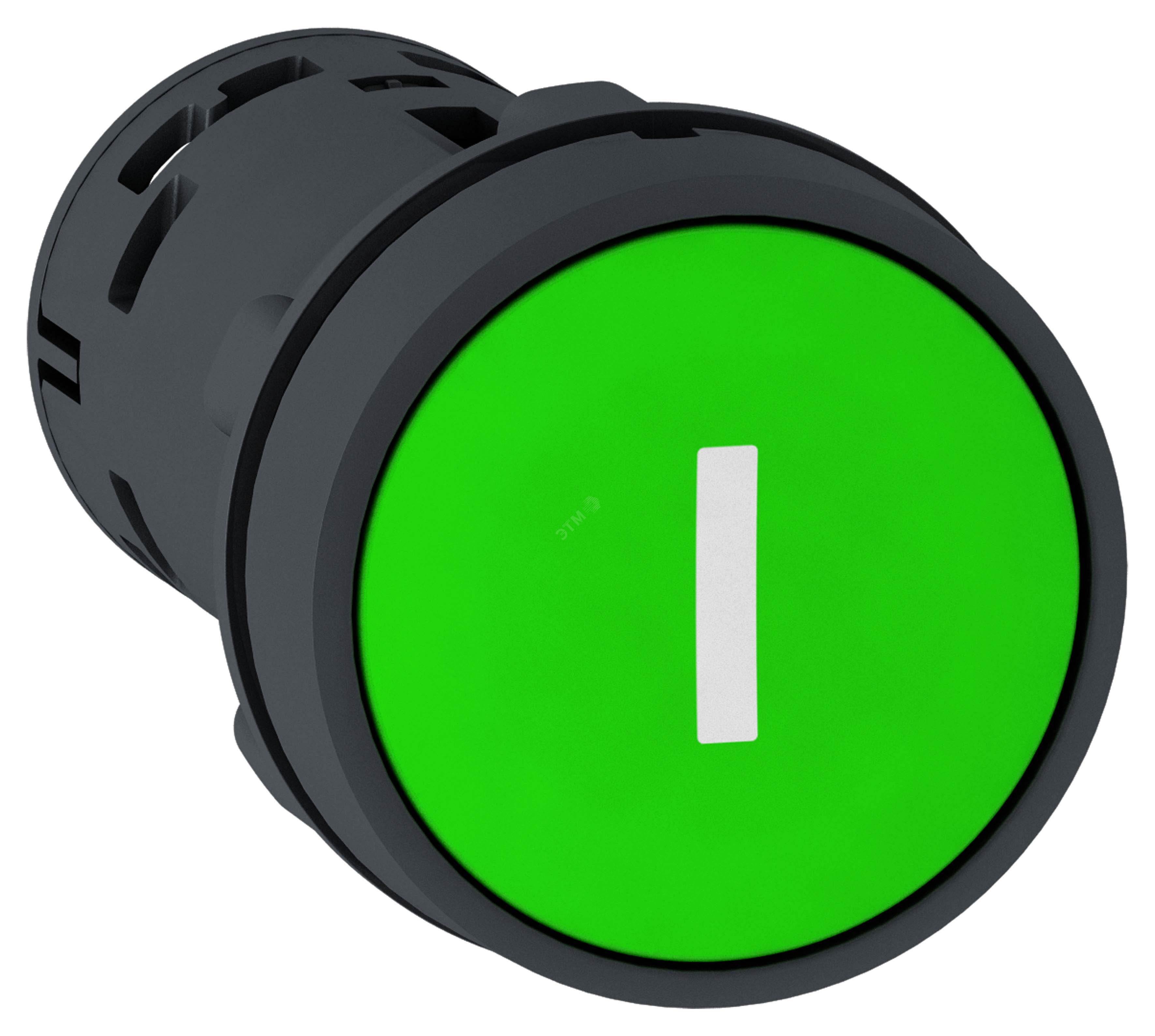 Кнопка 22мм зеленая с возвратом 1НО I XB7NA3131 Schneider Electric - превью