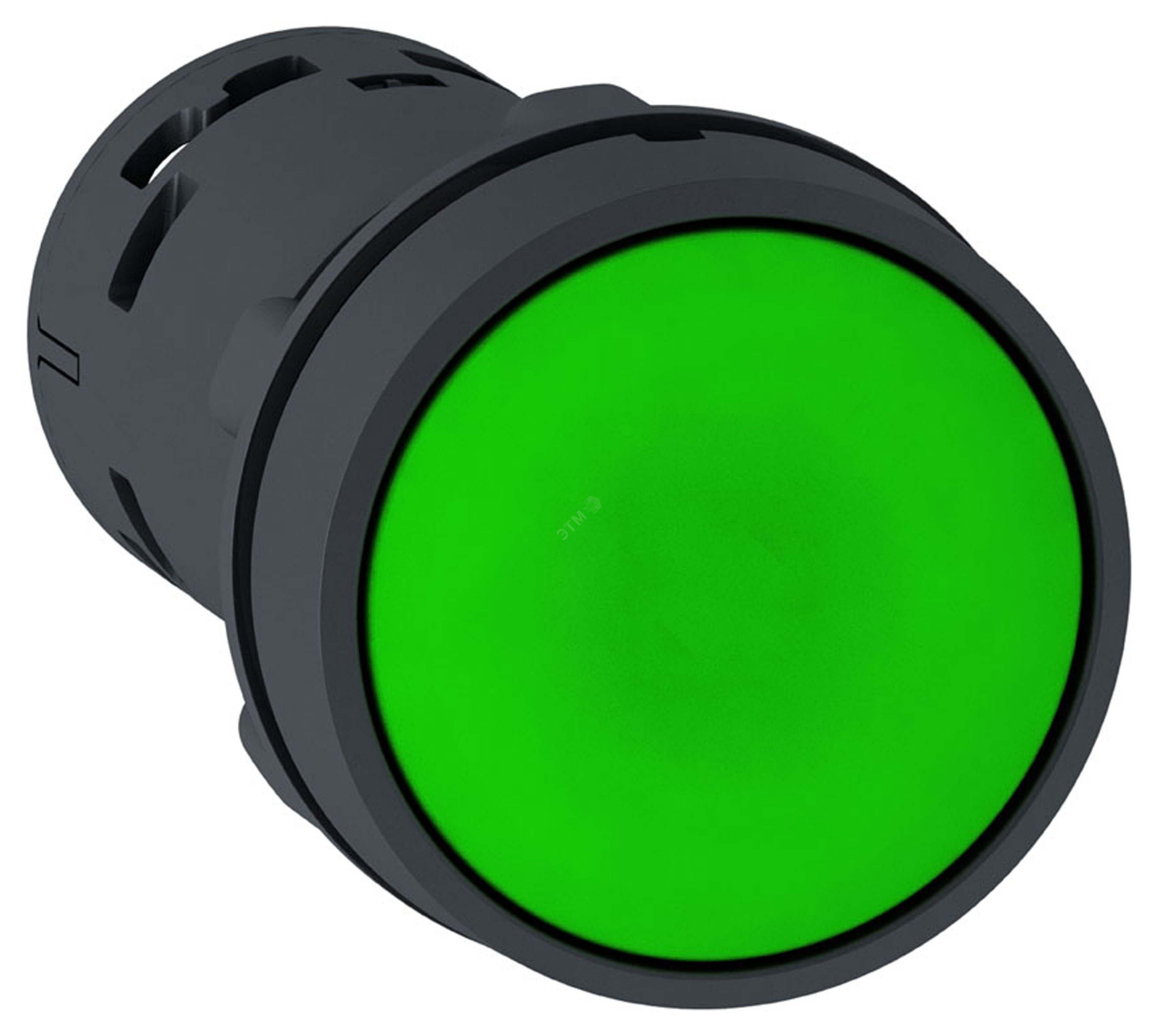 Кнопка зеленая возвратная 22мм но+нз XB7NA35 Schneider Electric - превью