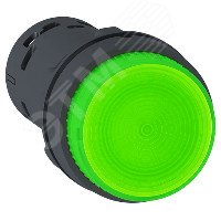 Кнопка 22мм 230В зеленая с подсветкой XB7NW33M1 Schneider Electric - превью 4