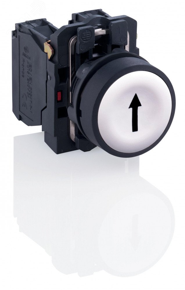 Кнопка белая без фиксации 1НО XB5AA3341 Schneider Electric - превью 5