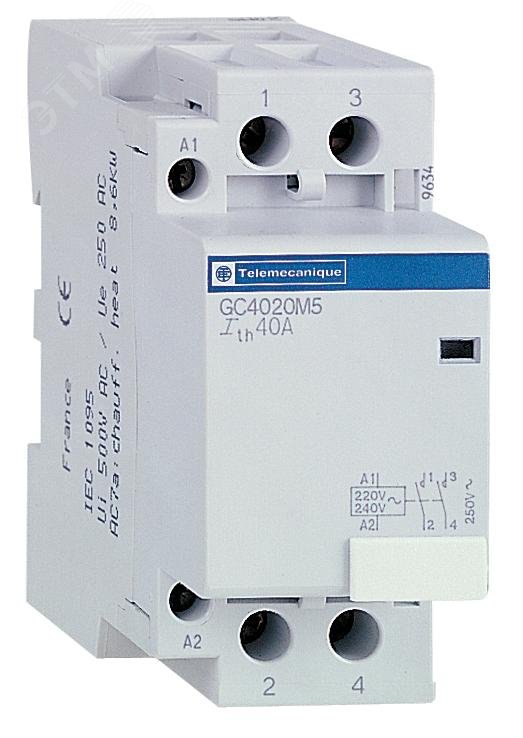 Контактор модульный 2п 2НО 63А 220В 50Гц GC6320M5 Schneider Electric - превью 5