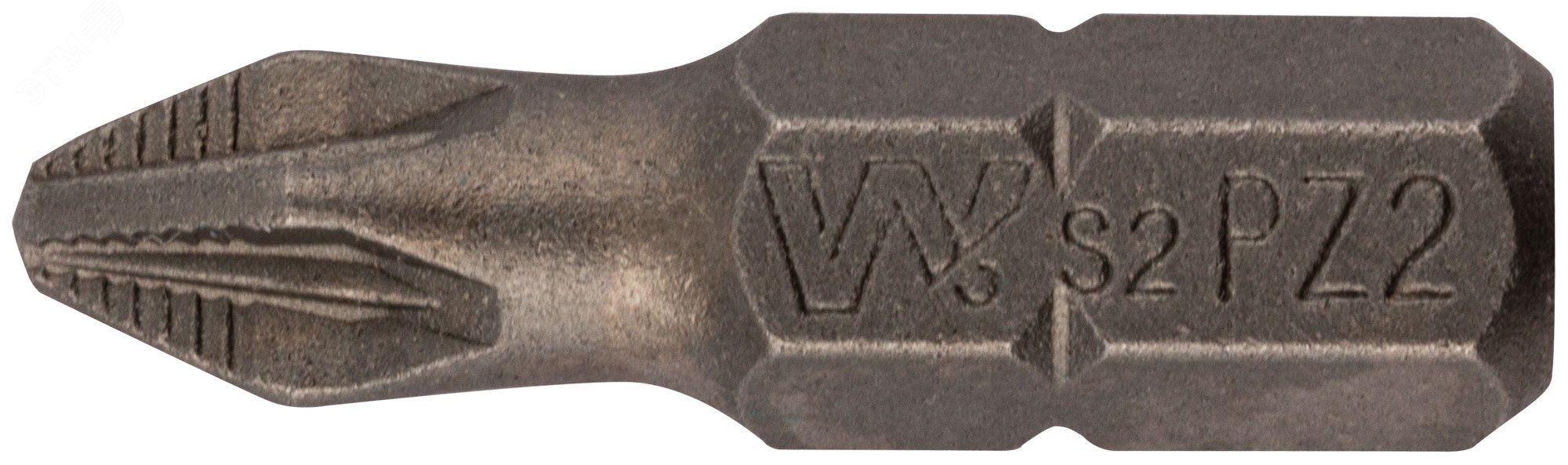 Изображение товара Биты 20 шт сталь S2 с насечкой Профи PZ2 25 мм в упаковке