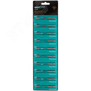Биты 10 шт WP, сталь S2, с насечкой, Профи PZ 2 - фото 3