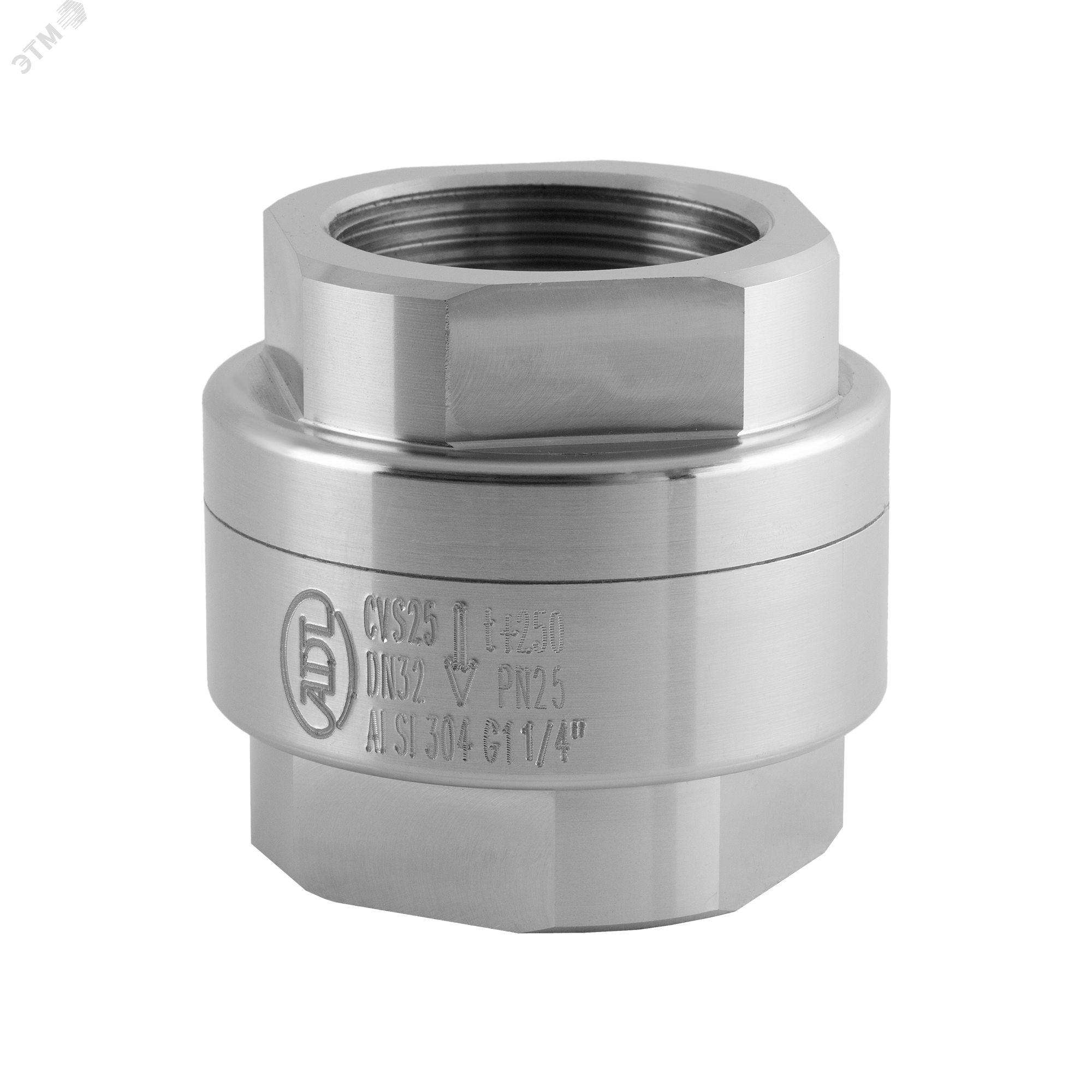Изображение товара Обратный клапан CVS25.04.010.25 DN 10 PN 25 Tмакс. град 250 резьба нерж. сталь (шт)