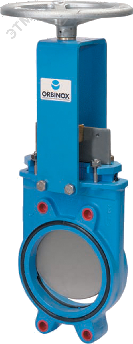 Изображение товара Затвор шиберный ножевой EB-01-300-HW (N)-E диаметр 300 мм для воды