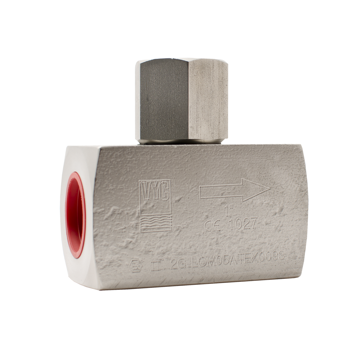 Обратный клапан V YC 179-02-40 DN 40 PN 250 Тмакс.град 200 резьба сталь/нерж