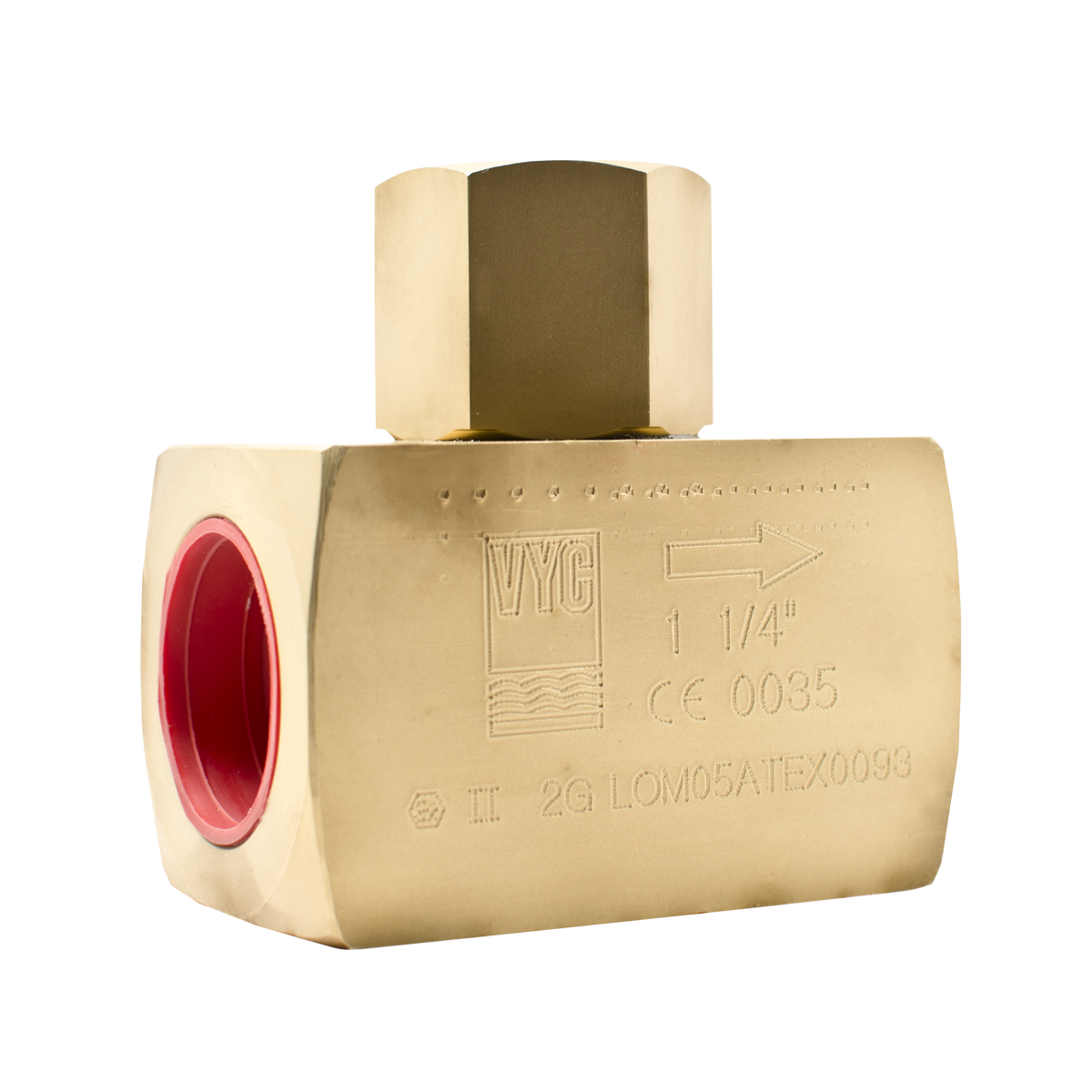 Обратный клапан V YC 179-01-10 DN 10 PN 200 Тмакс.град 200 резьба латунь/нерж