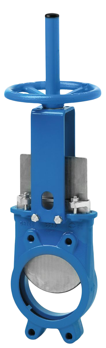 Затвор шиберный (нож) EX-02-250-HW-M DN 250 PN 10 м/ф металл штурвал