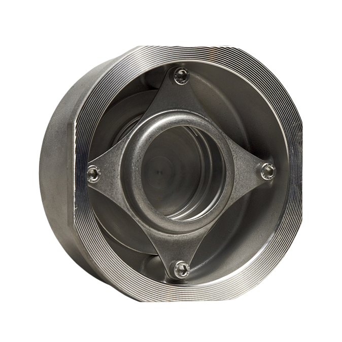 Клапан обратный ГРАНЛОК CVS40.04.080.40.М/Ф КРАСНЫЙ, из нерж.стали AISI 304 (08Х18Н10) DN080 PN40 Tmax=300oC