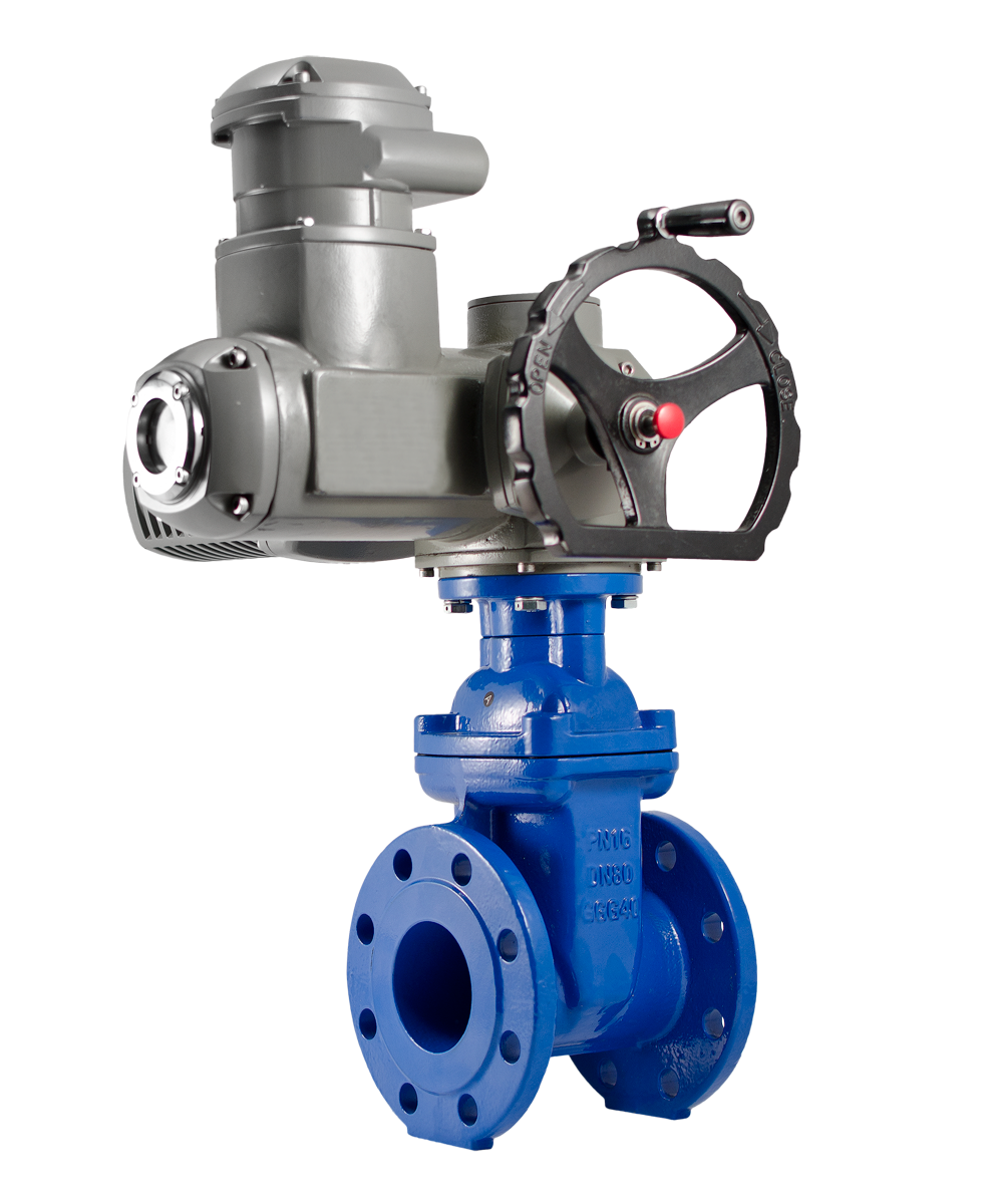 задвижка с обрезиненным клином высокопрочный чугун смартгир kr12-150 с электроприводом md200, 380 в dn 150 pn 10/16 ф/ф