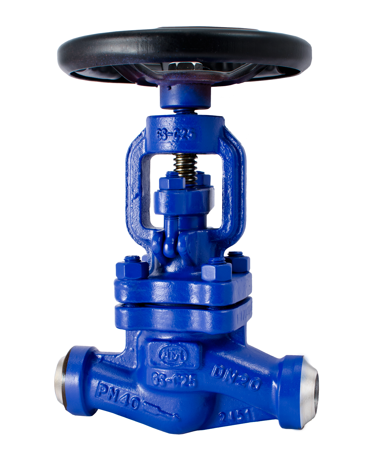 Клапан (Вентиль) запорный под приварку DN50 PN40 стальной