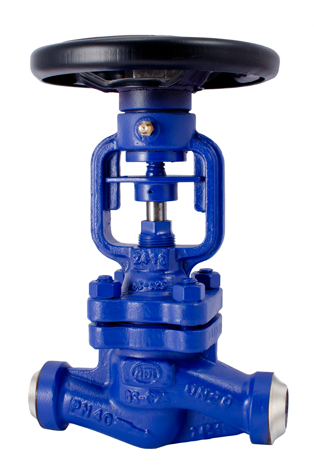 Клапан (Вентиль) запорный сильфонный под приварку DN15 PN40 стальной