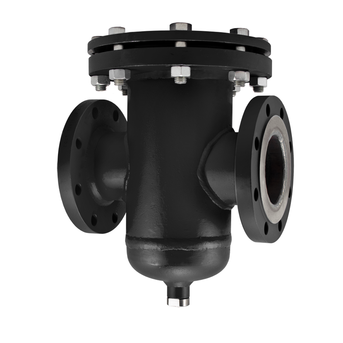 Фильтр сетчатый (грязеуловитель) цилиндрический из углеродистой стали фланцевый IS17 Dn 100 PN 1,6 МПа, tмакс. +200 С