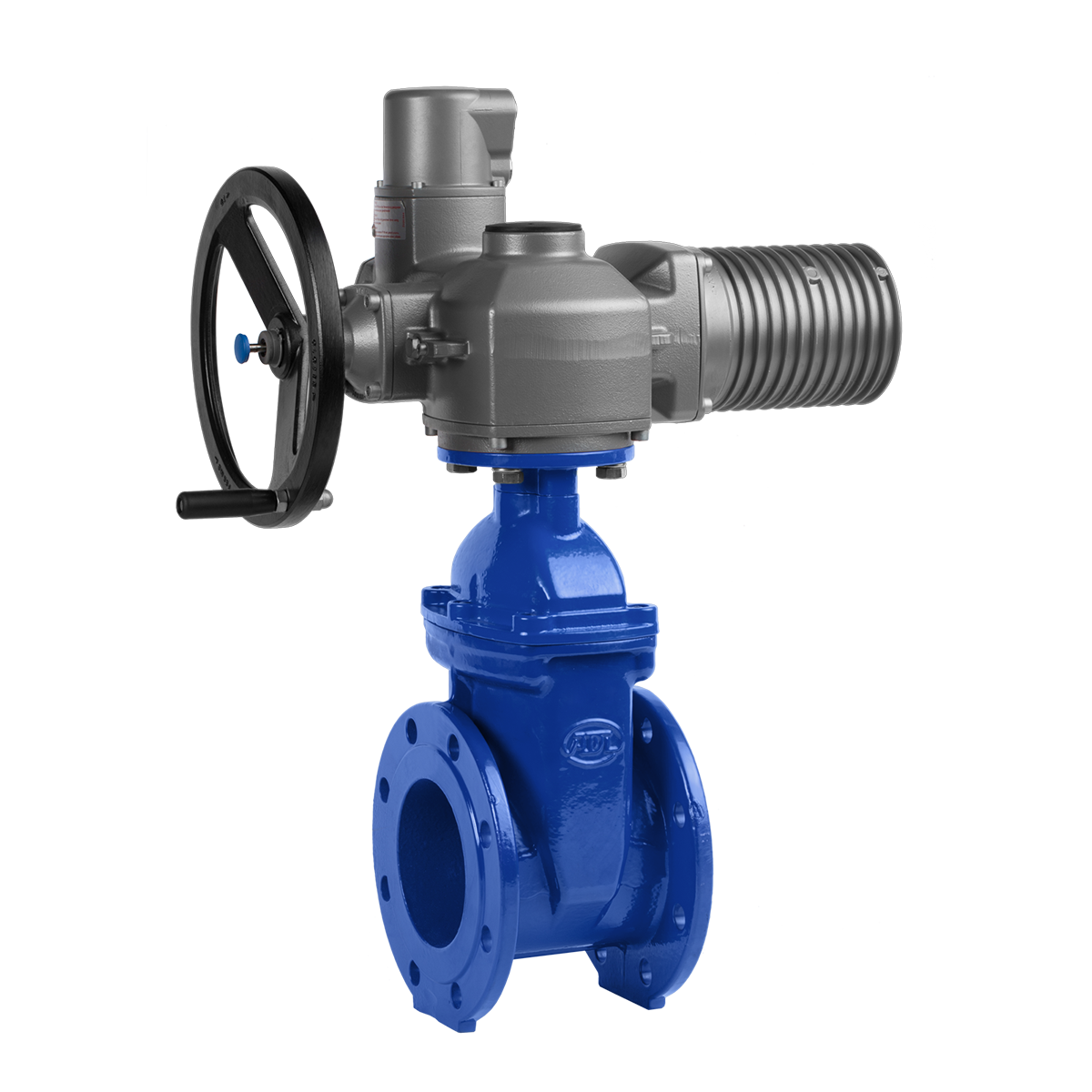 задвижка с обрезиненным клином высокопрочный чугун auma kr12-050 с электроприводом sa07.6, 380 в dn 50 pn 10/16 ф/ф