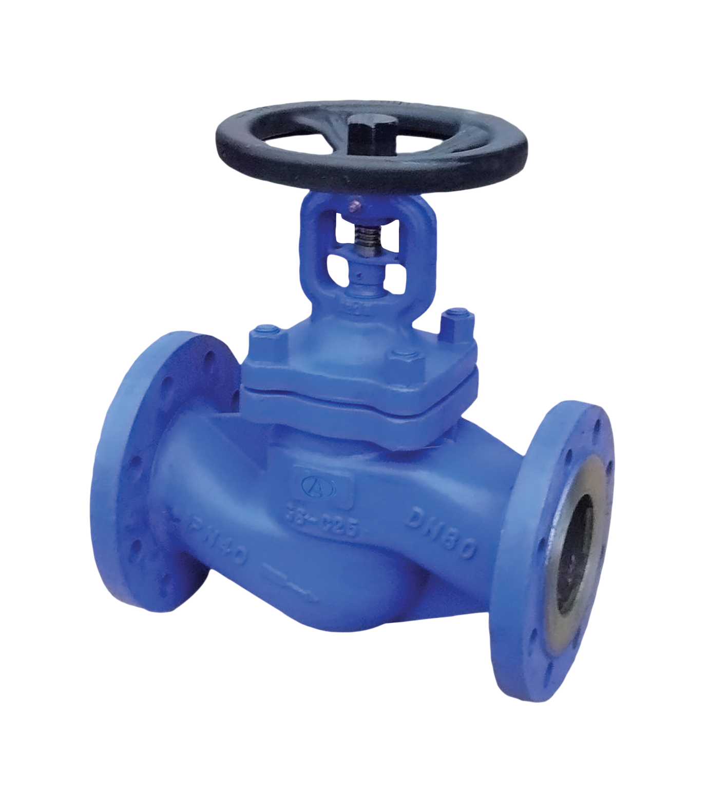 Клапан (Вентиль) запорный сильфонный фланцевый DN20 PN16 чугунный