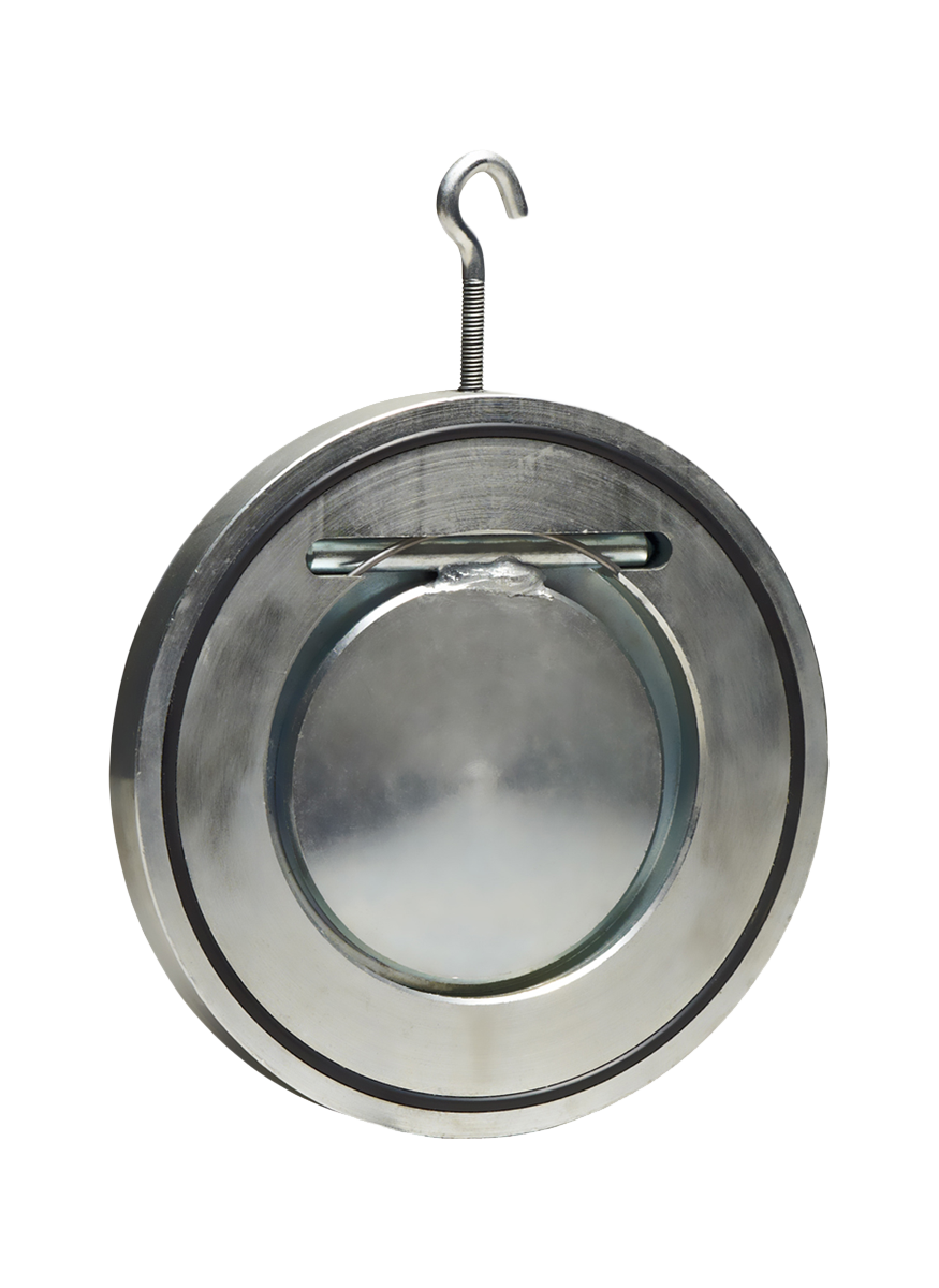 Затвор обратный поворотный ЗОП-250x16 DN 250 PN 16 Tмакс., град 95 м/ф сталь/сталь