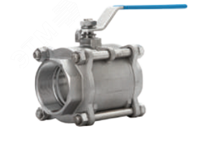 Изображение товара Кран шаровой нержавеющий BV17 25 мм PN 63 резьбовой полнопроходной