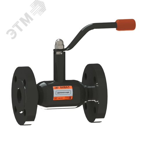 Кран шаровой стальной полнопроходной Ду 050 Ру 16 фланцевый с рукоядкой - фото 2