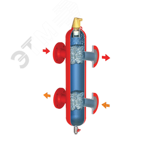 Стрелка гидравлическая DN125 PN10 фланцевая из углеродистой стали - фото 2