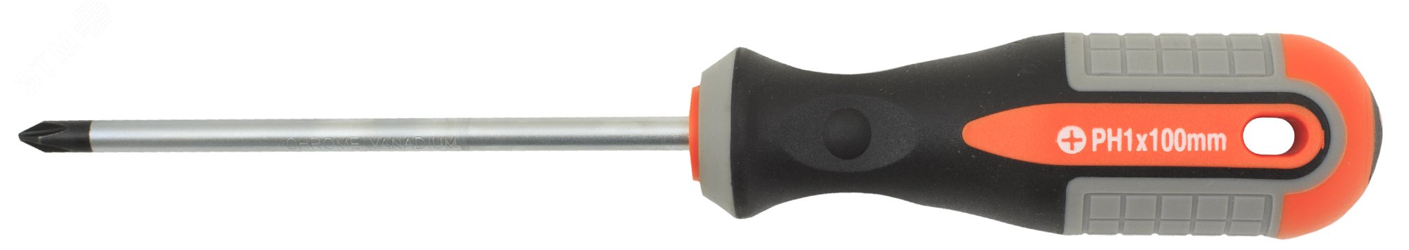 Изображение товара Отвертка стержневая крестовая ROUND GRIP, PH1x100 мм (шт)