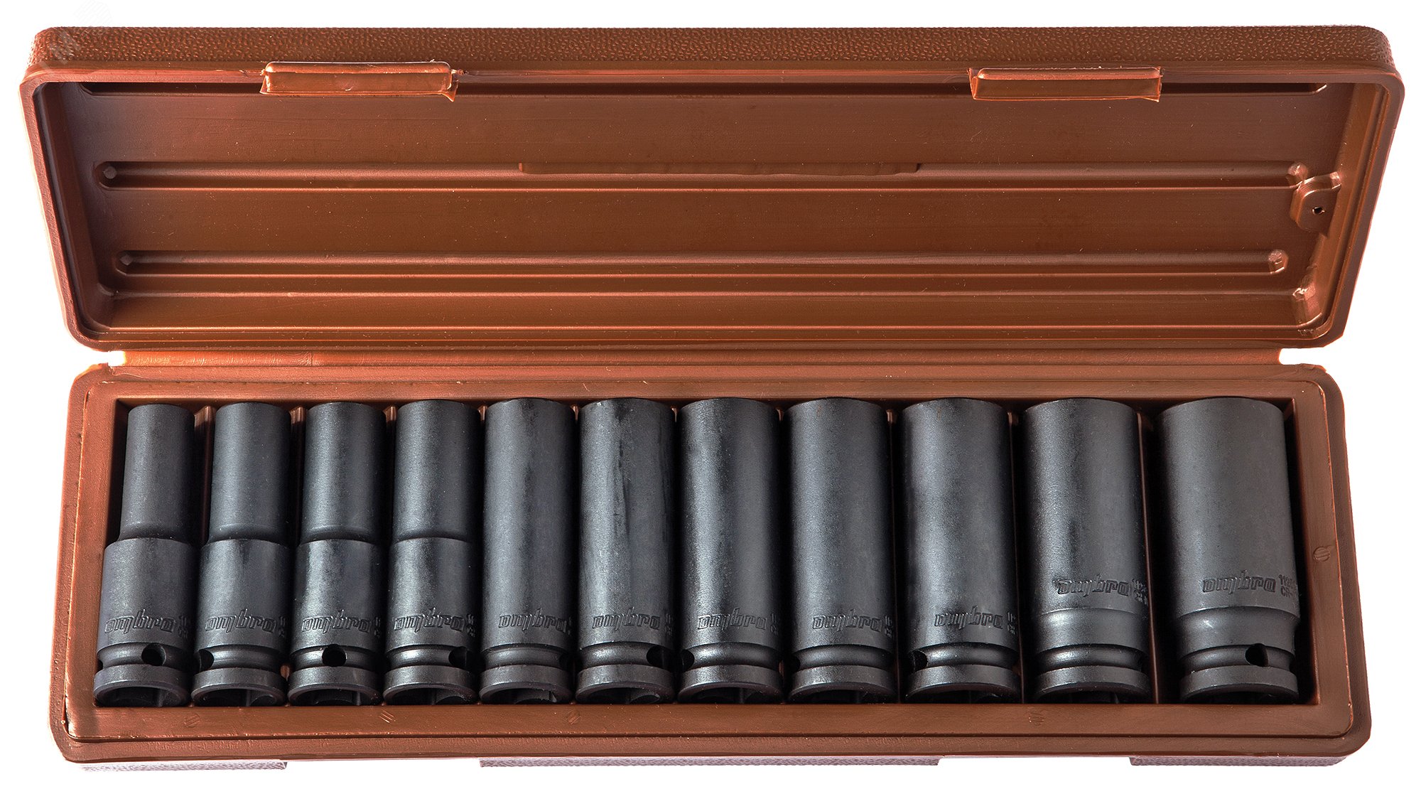 Изображение товара Набор головок торцевых глубоких для ударного инструмента 1/2''DR, 10-24 мм, 11 предметов (шт)