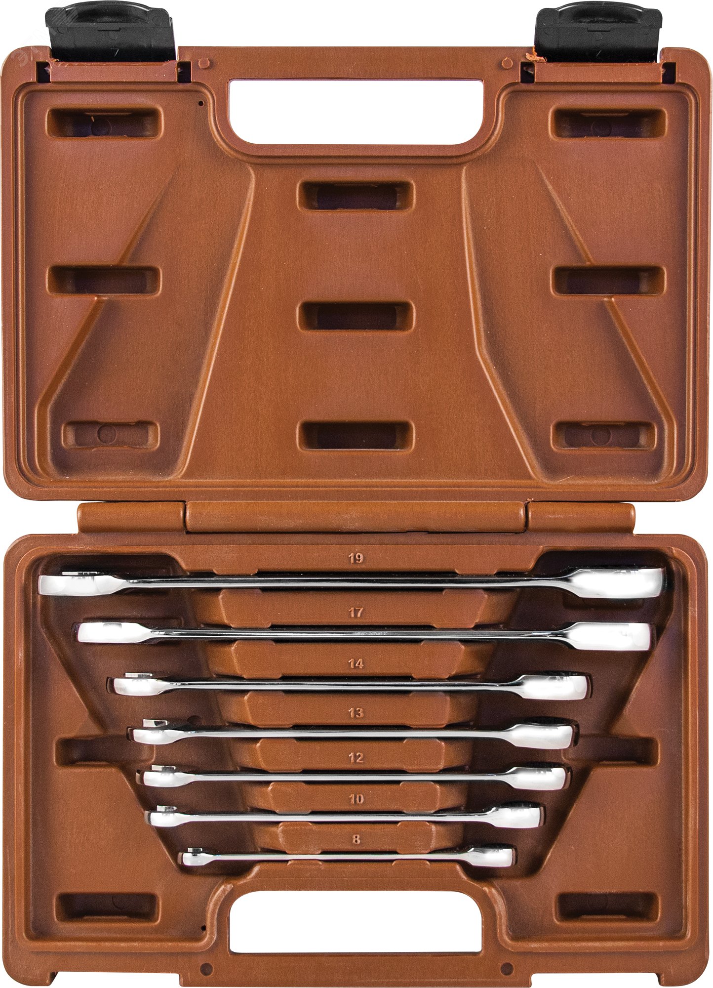 Изображение товара Набор ключей гаечных комбинированных трещоточных SNAP GEAR, 8-19 мм, 7 предметов (шт)