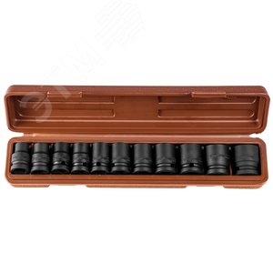 Изображение товара Набор головок торцевых для ударного инструмента 1/2''DR, 10-24 мм, 11 предметов (шт)