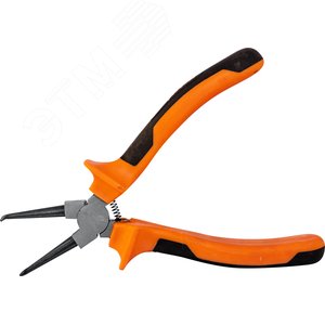 Изображение товара Щипцы прямые для стопорных колец с двухкомпонентными рукоятками, разжим, 180 мм, 5-40 мм (шт)