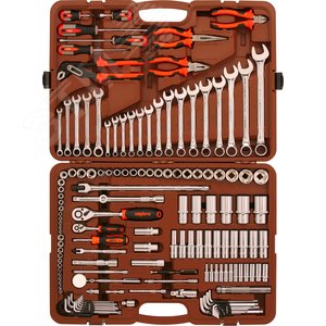 Изображение товара Набор инструмента универсальный 1/4'', 3/8'' и 1/2''DR, 141 предмет (шт)