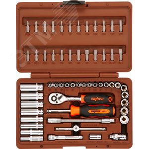 Изображение товара Набор инструмента универсальный 1/4''DR, 57 предметов (шт)