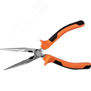 Изображение товара Длинногубцы прямые с двухкомпонентными рукоятками, 200 мм (шт)