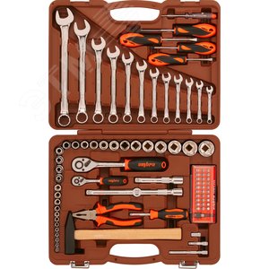 Изображение товара Набор инструмента универсальный 1/4'', 1/2''DR, 88 предметов (шт)