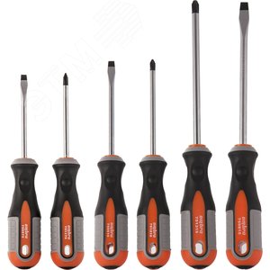 Изображение товара Набор отверток стержневых ROUND GRIP, 6 предметов (шт)